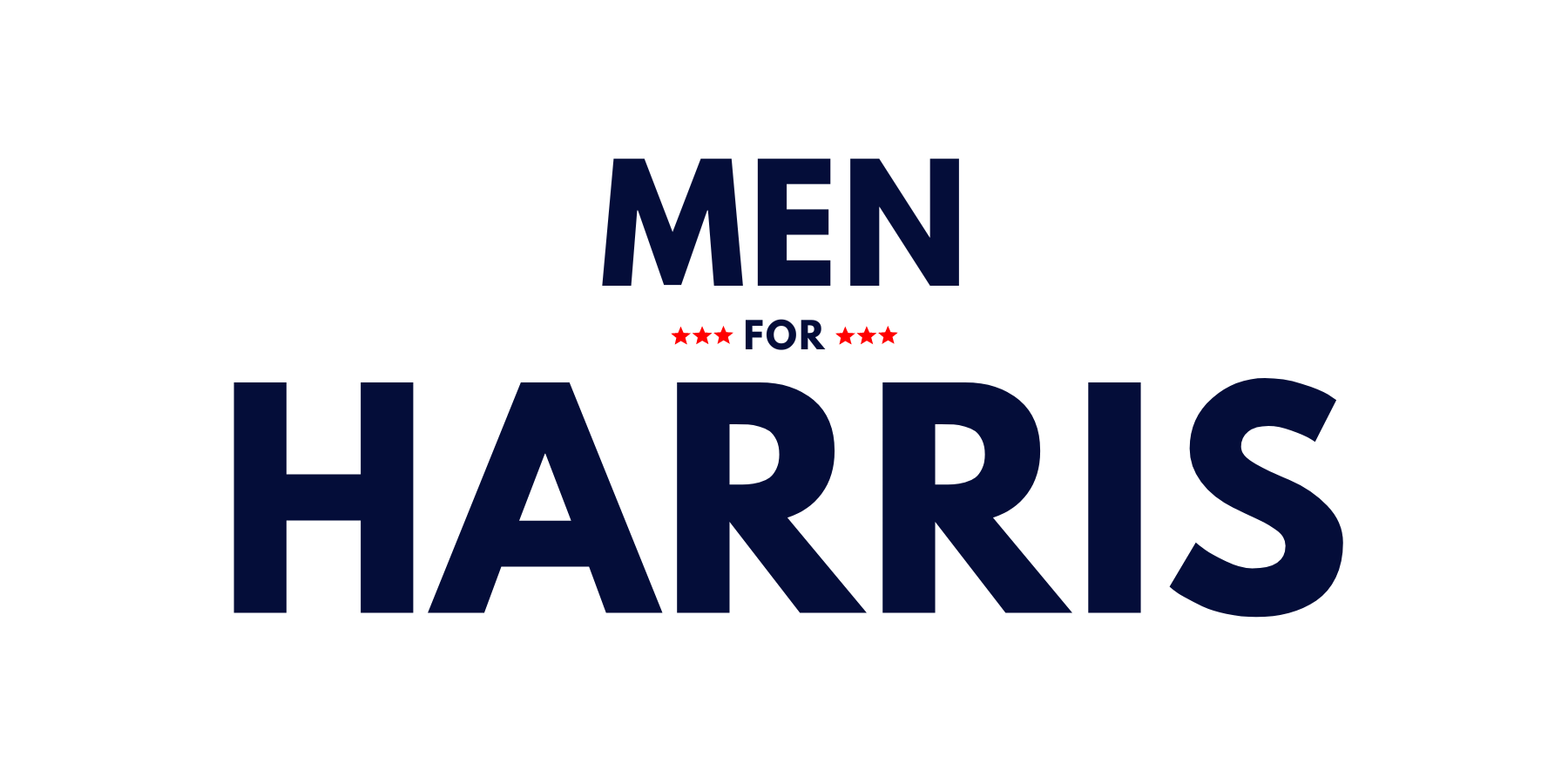 Men For Harris Logo with Dark Blue Text and White Background